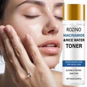 Rozino Niacinamide Rice Water Moisturizing Toner 120ML, Brightening Skin, Improves Dullness, Deep Nourishment, Hydrates and Tightens Pores