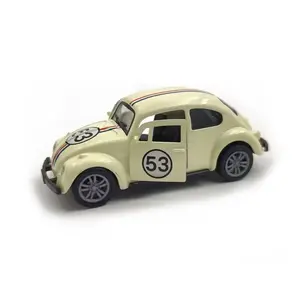 Alloy Beetle Car Model, Vintage Toy Car with Openable Doors, High-Quality Metal Alloy, Perfect Gift for Birthday, Christmas, Halloween