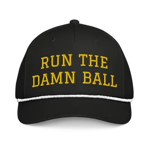 Richardson 258 Classic Rope Cap Run The Damn Ball Football Snapback Hat with Bold Embroidery & Structured Crown for Gamedays