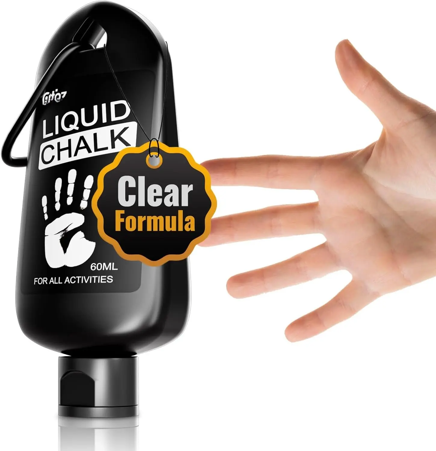 Clear Liquid Chalk, Dry Hands Non Sticky Grip Enhancer, Transparent Anti-Slip Solution for Gymnastics Cheerleading Pole Dancing Tennis Golf Pickleball Badminton and  .