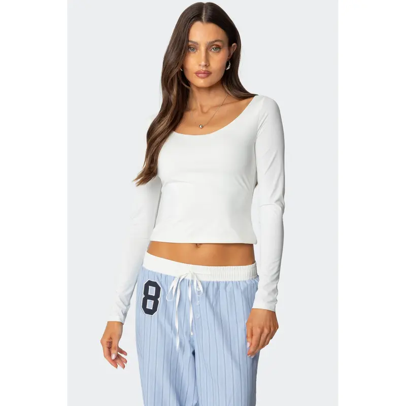 Millicent Wide Scoop Neck Top