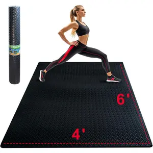 4ft x 6ft x 10mm Large Gym Flooring for Home Gym