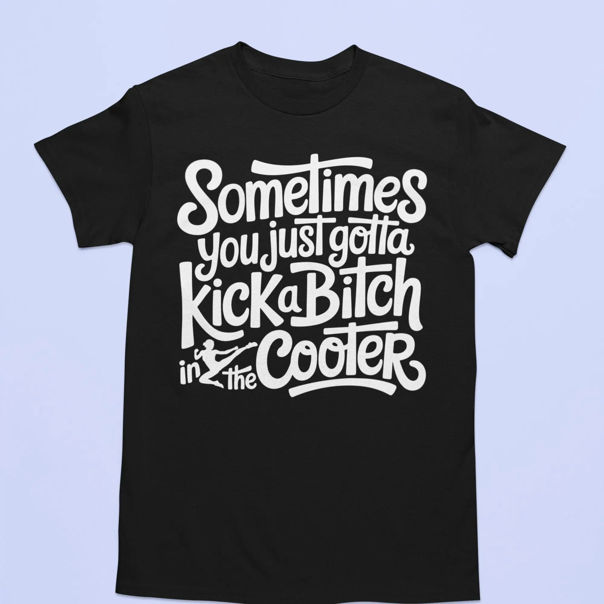 Sometimes you just gotta kick a B**ch in the Cooter funny graphic Tshirt