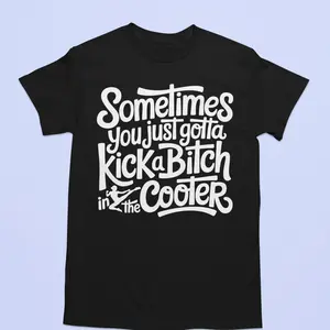 Sometimes you just gotta kick a B**ch in the Cooter funny graphic Tshirt