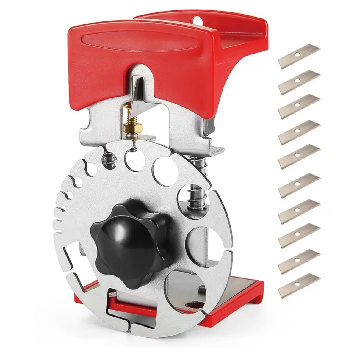 Wire Stripper Tool with 10 replacement blades, for Electrical Cables Adjustable Blade Depth for Precise Cutting Lightweight Cable Stripper for Home and Professional Use, Multifunctional and Portable