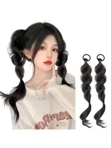 Braided Wigs, Ponytail Extensions, Curly Long Wigs, Elastic Wigs, Heat Resistant Wigs, Role Play Wigs, Suitable for Children