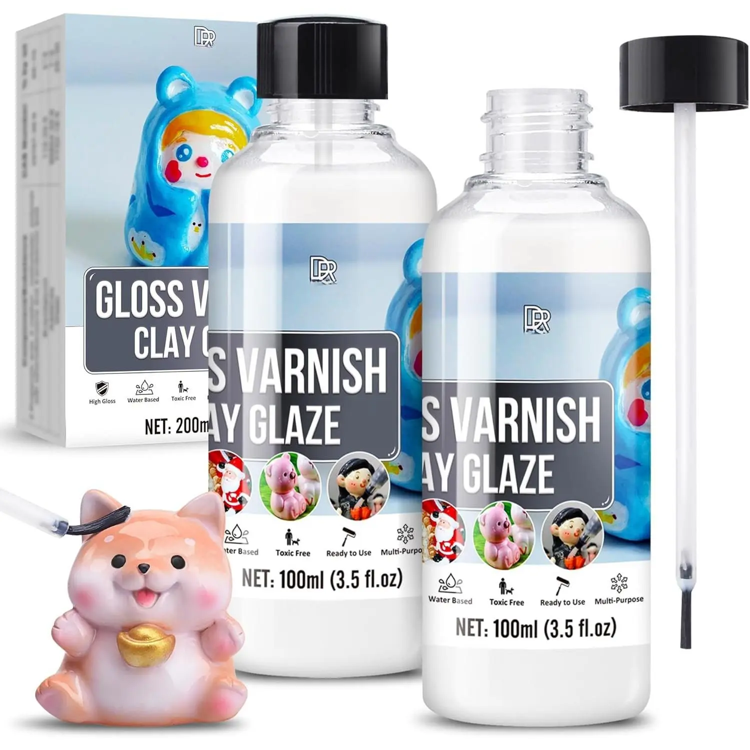 Air Dry Clay  - 7oz/200ml Clay Varnish, Polymer Clay , High Gloss Clay Sculpture Sealant for Air Dry Clay Pottery -  Scratch Resistant Gloss Varnish Clay  for Ceramics