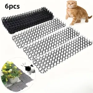 6pcs Garden Cat Deterrent Spikes, Plastic Sharp Spike Mat for Plant Protection, Prevents Cats and Dogs From Digging, Gardening Essentials