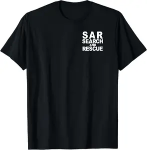 Search And Rescue Sar Front Back Print Search And Rescue T-Shirt
