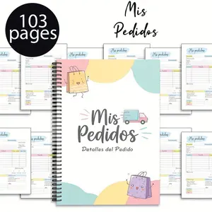 Spanish E-Commerce Notebook, Bilingual Business Logbook, Online Sellers, Order/dealer/stock/vendor Management, No Date Planner