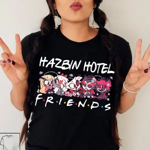 Friends Hazbin Hotel Characters Shirt, Hazbi!n Hotel Movie shirt, Haz!bin Hotel Cartoon Friends T-shirt Sweatshirt Hoodie