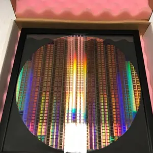 Beautiful Framed Silicon Wafer Art – Authentic Semiconductor wafer. in a Display Frame.