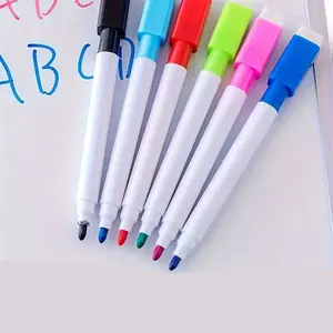 Whiteboard Marker Pen Set, 8 Counts/set Magnetic Whiteboard Marker Pen, Erasable Writing Pen for Home School Office Dormitory Art Markers
