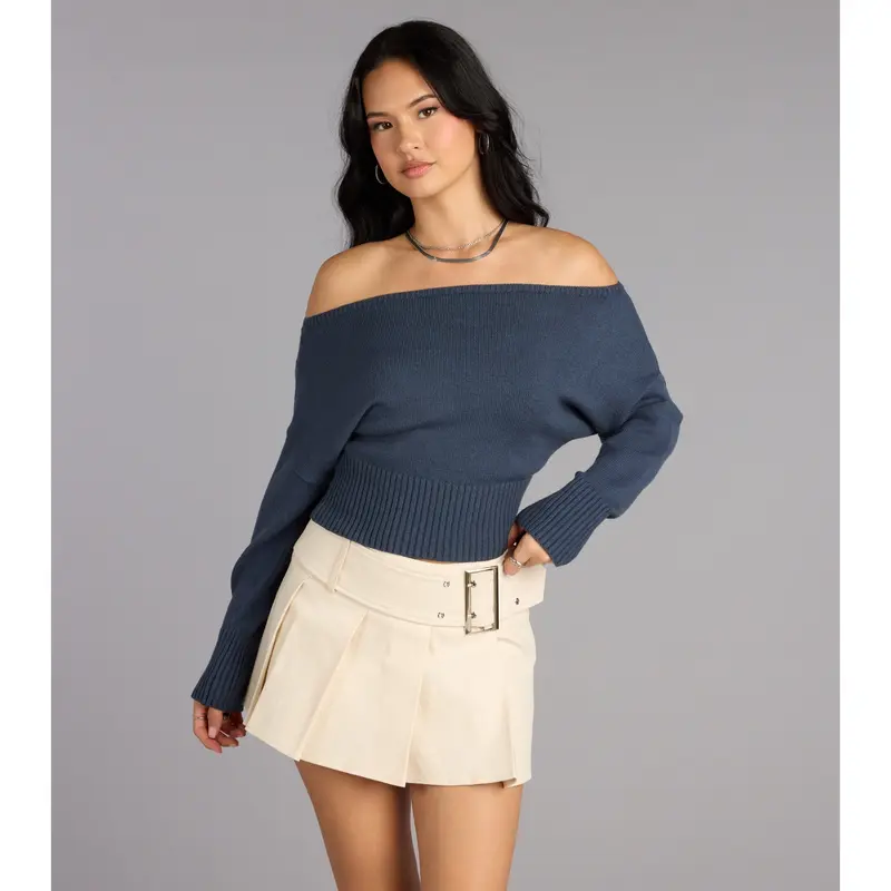 Sunday Edit Off-The-Shoulder Sweater