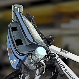 Suitable for cycling, outdoor with bento, snacks, ice water,with waterproof mobile phone bag function, EVA high-grade insulation material insulation multi-functional life bag  cyan blue