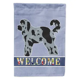 212 MAIN Outdoor Rectangular Aussiedoodle No.2 Garden Flag, 11x15 in Weatherproof Double-Sided Garden-Size Flag with Welcome Message