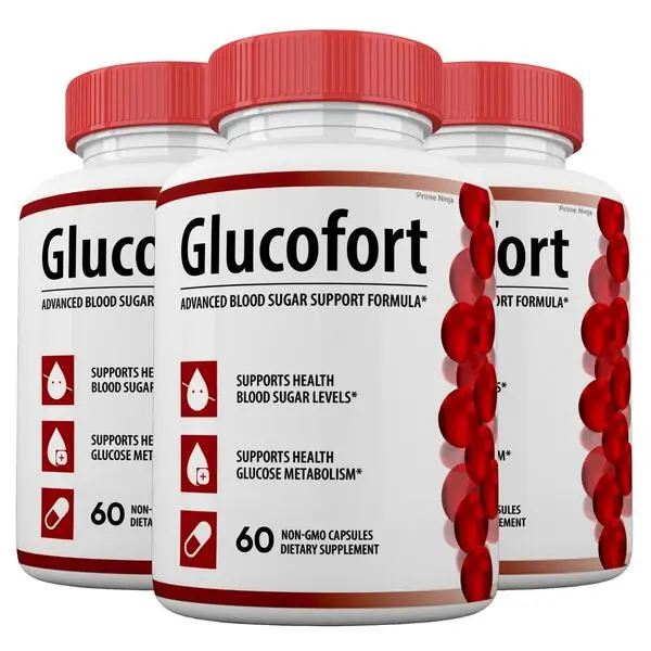 Glucofort Blood Sugar Support Supplement (3 Pack) – Advanced Blood Health Formula, 180 Capsules