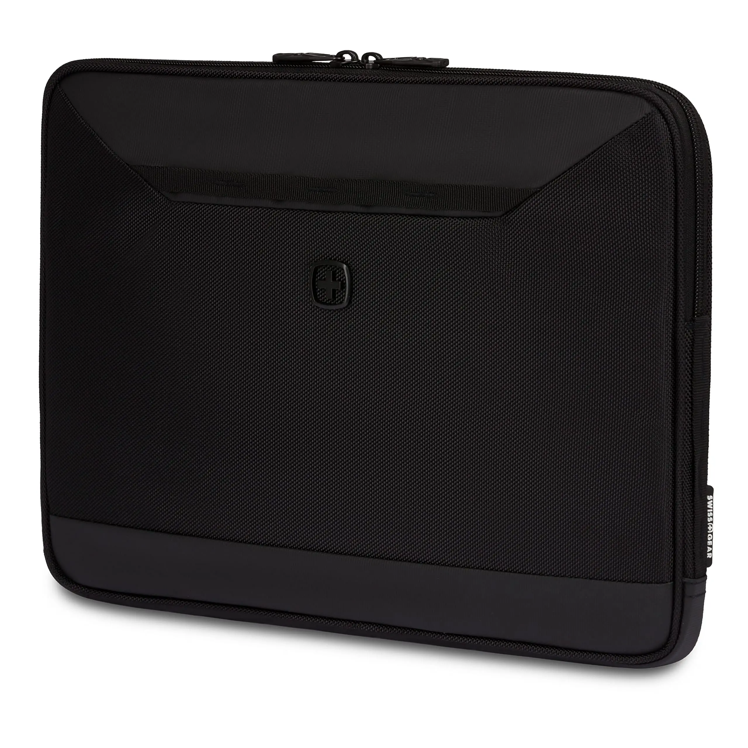 Padded Zippered Laptop Sleeve  Micro-twill Case With Fleece Lining & Front Webbing