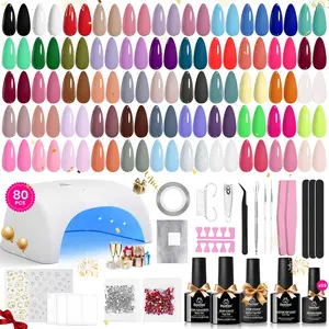 Beetles 45Colors Gel Nail Polish Starter Kit【UV Light&Top Base Gel&Diamond Decorations&Stickers&Manicure Tools】DIY Nails Art Gift salon nails at home Glitter Matte Cutics #TikTokShopBacktoSchool