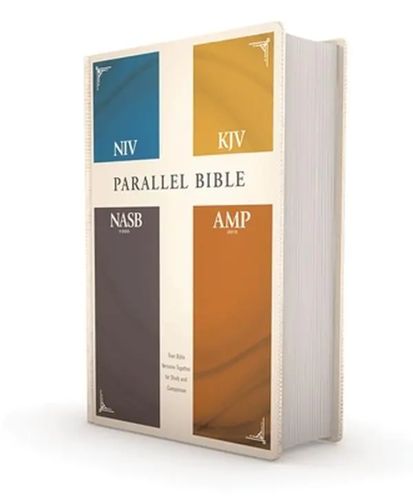 Niv, Kjv, Nasb, Amplified, Parallel Bible, Hardcover: Four Bible Versions Together for Study and Comparison -- Zondervan, Hardcover