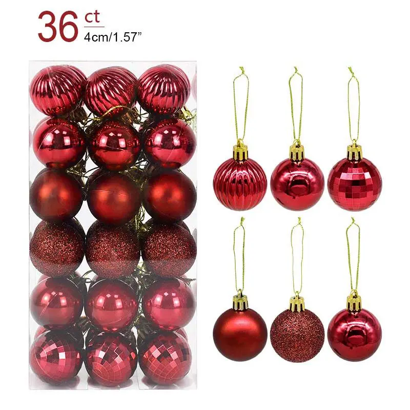 36pcs wine red