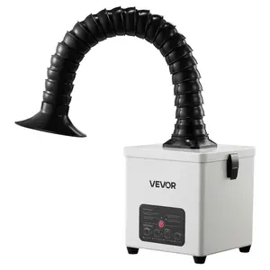 VEVOR Solder Fume Extractor, Upgraded 4-Stage Filtration Soldering Smoke Absorber with 510 m/h Strong Suction, 10-Speed Remote Control Brushless Smoke Extractor for Laser Engraving, 3D Printing