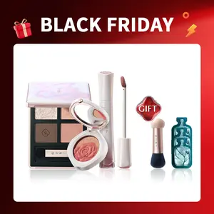 Florasis Shining Blossom Set (set includes: eyeshadow palette, blush, lip gloss, [free gifts])