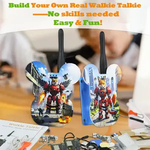 STEM Walkie Talkie Assembly Toy Kit For Kids & Teens - Fun Science Experiment 1 Mile Transmitting Range, 3 Channels, and More