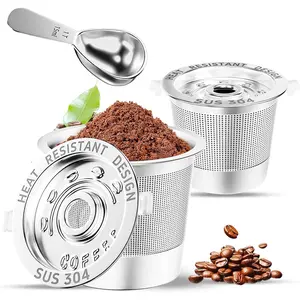 Sivora™ 2 Pack Reusable K Cup for Keurig 1.0, Stainless Steel refillable k cup for Keurig, Metal K Cups Coffee Pods for Keurig with Heat Resistant Handles and Coffee Scoop, 1-Stream Filters, NO BPA, Gifts for Men Women, Not for Keurig2.0