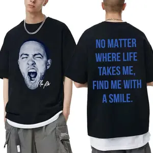 Mac Miller Tribute T-Shirt, Hoodie, Sweatshirt No Matter Where Life Takes Me Find Me With A Smile S to 3XL Classic Cotton Menswear Top