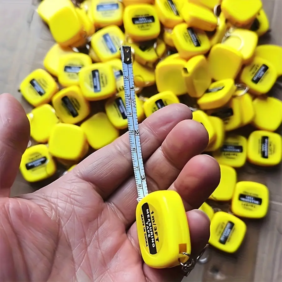 Compact 39.35" Stainless Steel Tape Measure With Keychain, Portable Tape Measure - Durable, Easy-To-Use Mini Ruler, Lead-Free & Perfect For Gifts