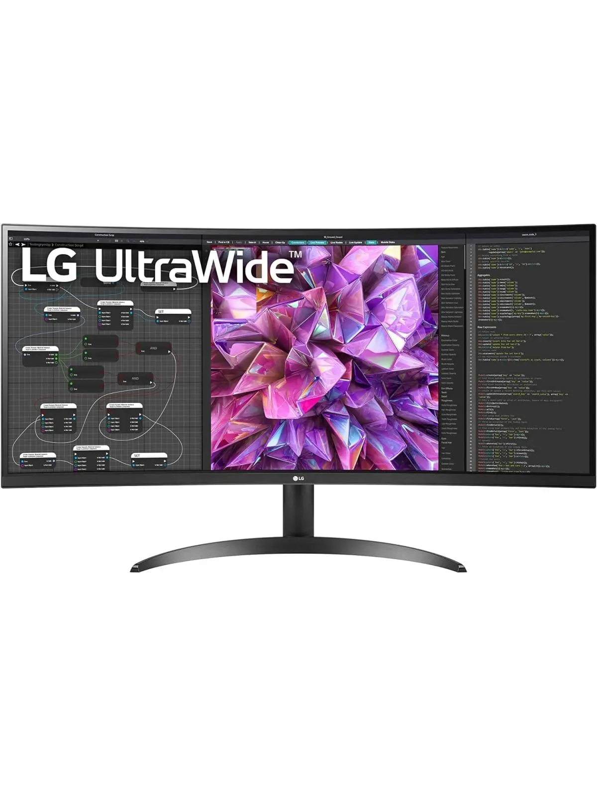 LG 34BQ60QC-B 34in UltraWide QHD Curved 3800R HDR10 IPS Monitor - 60Hz, 300 Nits Brightness, Blue Light Filter, DP Port for Entertainment & Productivity