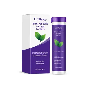 Oralhoe Effervescent Dental Tablets for Fresh Breath Gentle Gum Protection & Teeth Cleaning with Sodium Bicarbonate Cornstarch & Sorbitol Brightening Formula for Clean Mouth and Shine Teeth - Toothpaste