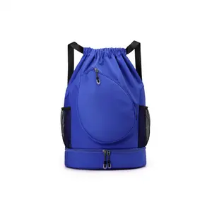 Multifunctional Drawstring Badminton Backpack, Lightweight Sports Bag for Basketball & Fitness