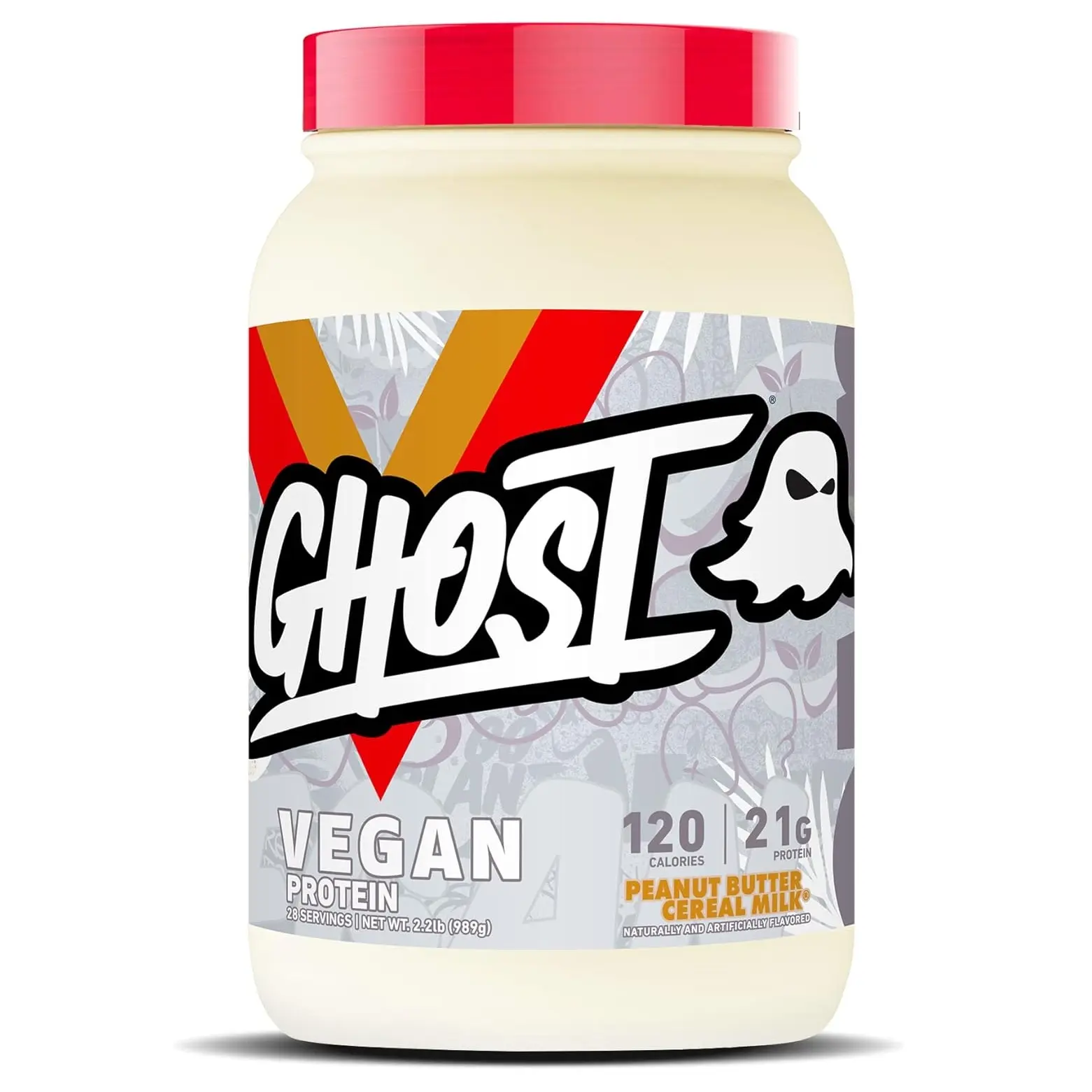GHOST Vegan Protein Powder - 2lb, 20g of Protein - Plant-Based Pea & Organic Pumpkin Protein - Post Workout & Nutrition Shakes - Soy & Gluten-Free