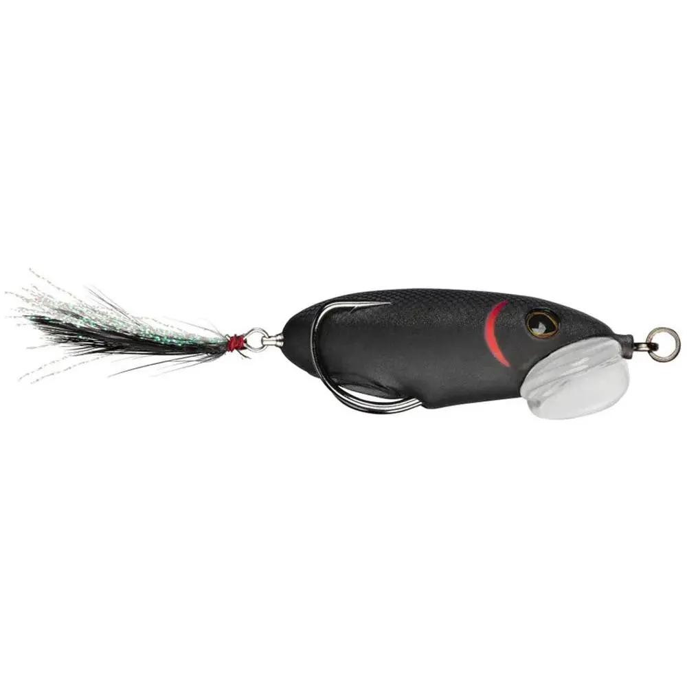 Snag Proof Zoo Wag 3 in Hybrid Topwater Fishing Lure - Hollow-Body Weedless Frog Design, Cupped Face Wag & Mylar Feather Tail, Soft Collapsible Plastic, 0.5 oz for Outdoor Fishing and Cover Fishing