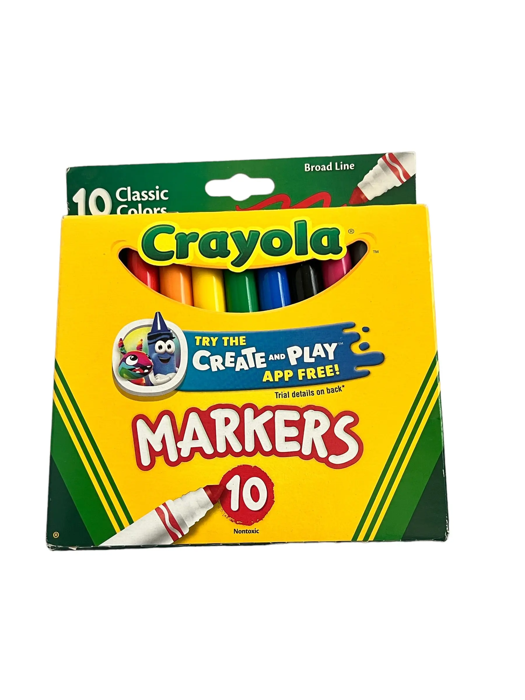 Crayola Classic Colors Broad Line Markers 10 Markers in 1 Pack Non-Toxic