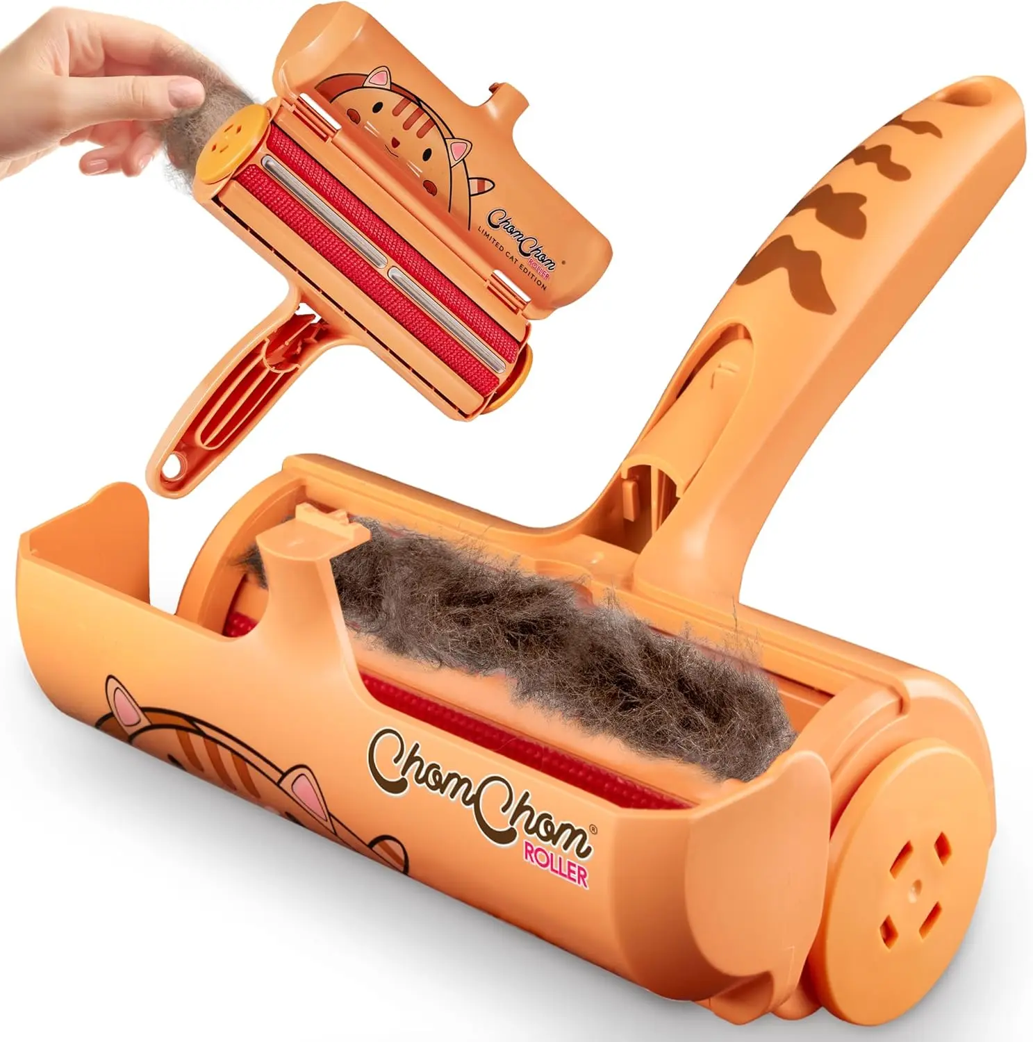 Portable Washable Pet Hair Roller - Compact Design for Easy Transport, Ideal for Pets and Pet Lovers  Lint Roller for Pets Schticky