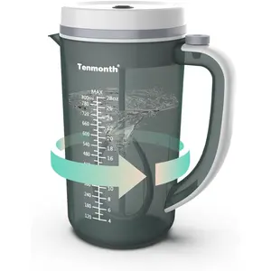 Baby Formula Mixer Pitcher, Fast Baby Formula Maker with No Drip Spout Locking Lid, Motorized 28oz ClumpFree, No Bubbles, BPAFree Portable for Travel