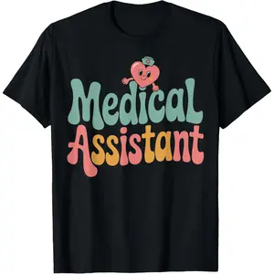 Medical Assistant Nurse Heart Healthcare Worker Graphic Tee T-Shirt