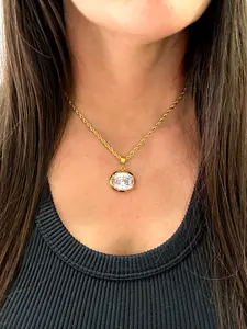 Avalon Oval Pendant Necklace Water Resistant