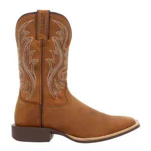 Durango Mens Shyloh Embroidered Square Toe Pull On  Casual Boots Mid Calf - Brown