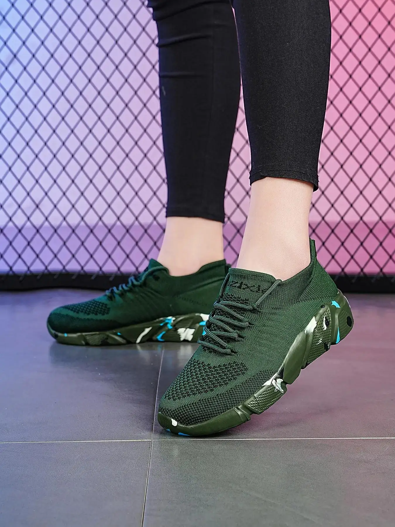 Women's Summer Sporty Lace Up Low Top Sneakers, Minimalist Comfortable Running Sports Shoes for Training, 2024 Trendy Athletic Trainer for Girl Footwe