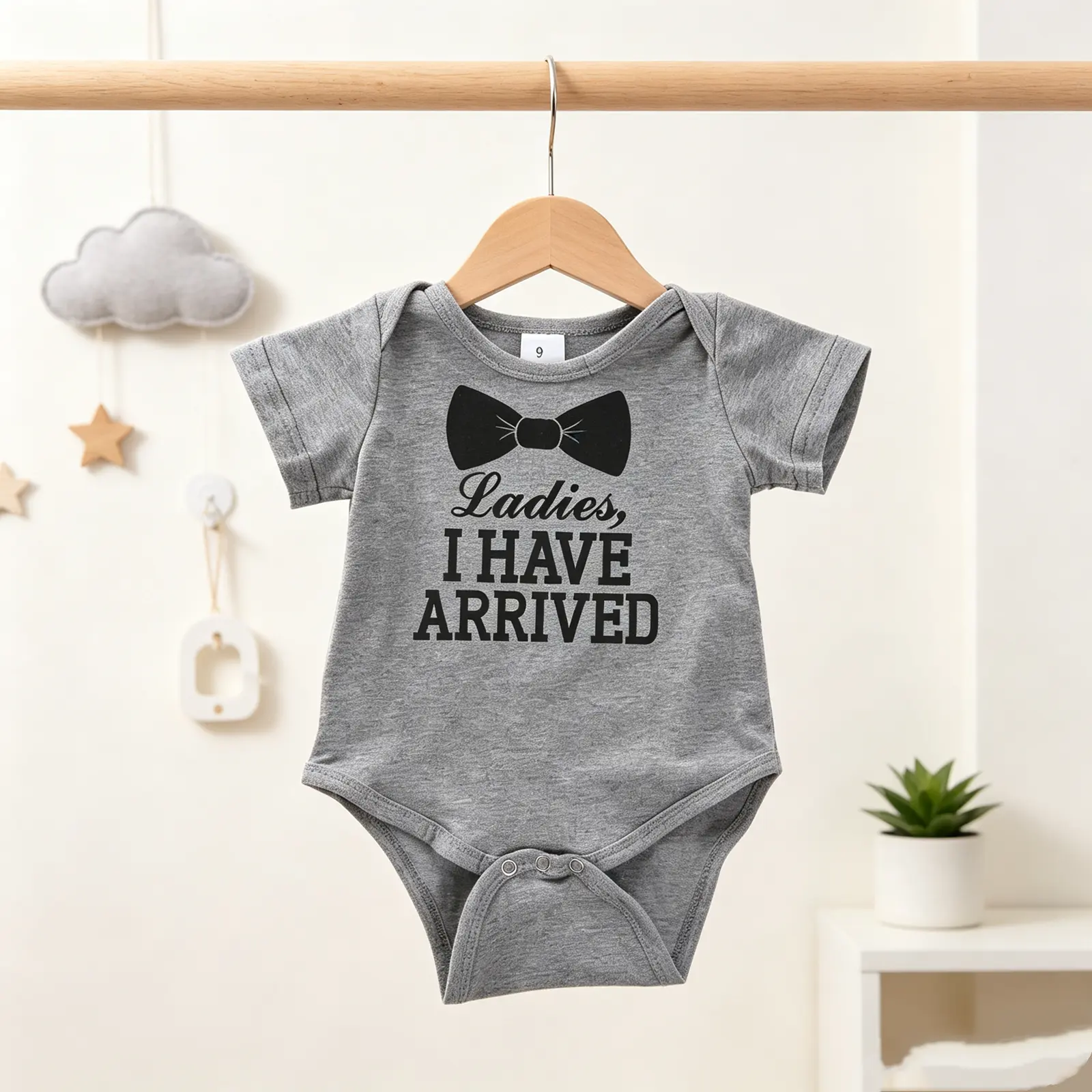 Baby Casual Romper with Letter Bow Tie Print Round Neck Short Sleeve Lightweight Jumpsuit Baby Casual Romper with Letter Bow Tie Print Round Neck Short Sleeve Lightweight Jumpsuit