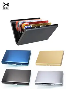 RFID Blocking Aluminum Business Card Holder Minimalist Metal Credit Card Wallet for Men Bank Card Case Slim Portable Business Cardholder, Wallet For Men Anniversary Gift