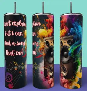 20ozFIND A SONG THAT CAN- SUBLIMATED T\UMBLER Drinkware Portable Reusable