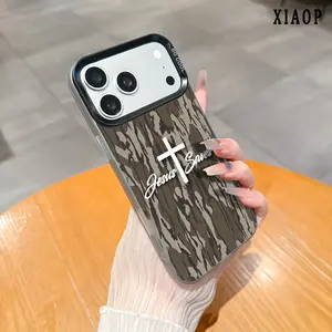 Camouflage and religious crosses Design Phone Case, Compatible with iPhone 17 Pro Max/16/15/14/13/12/11 Air E Plus.Shockproof, High Durability,  Ultra-Thin Design| Perfect for Everyday Use Protector Screen Protector Aesthetic Resistance