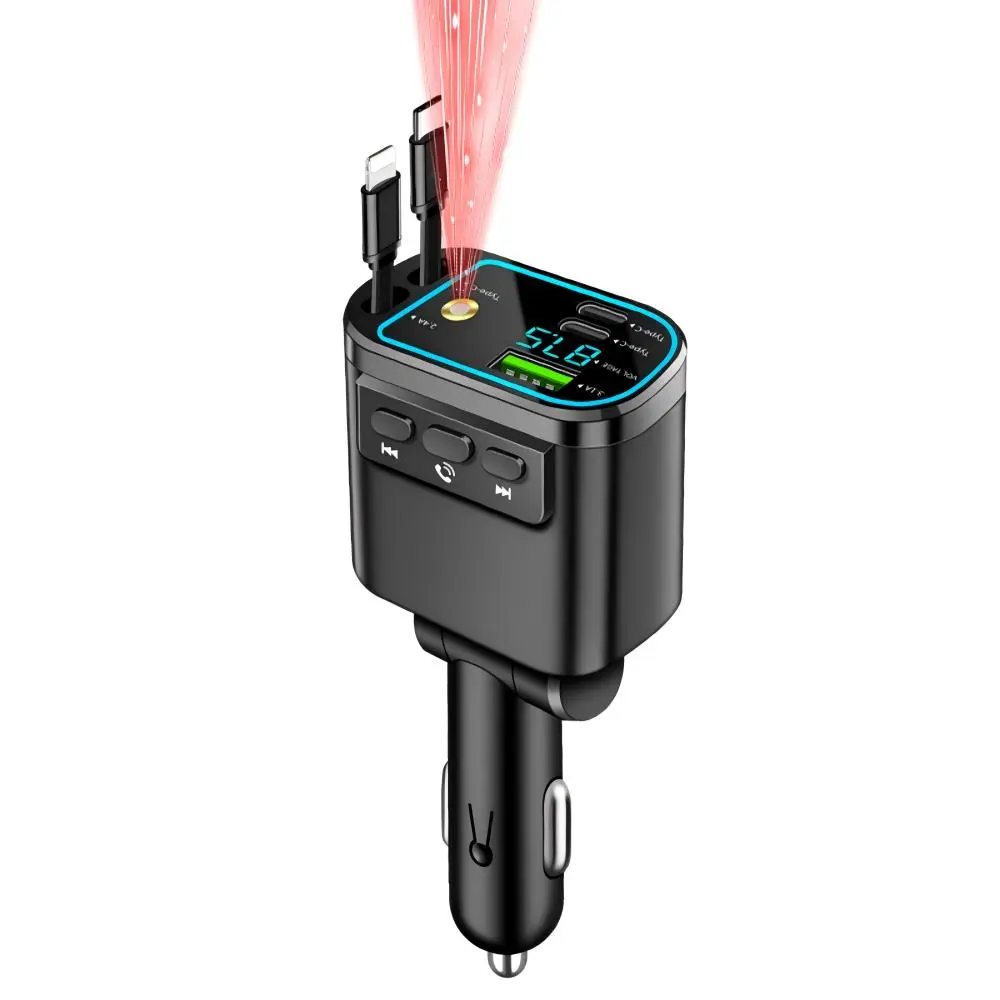 5 Port Multifunctional Fast Car Charger Cigarette Lighter Adapter