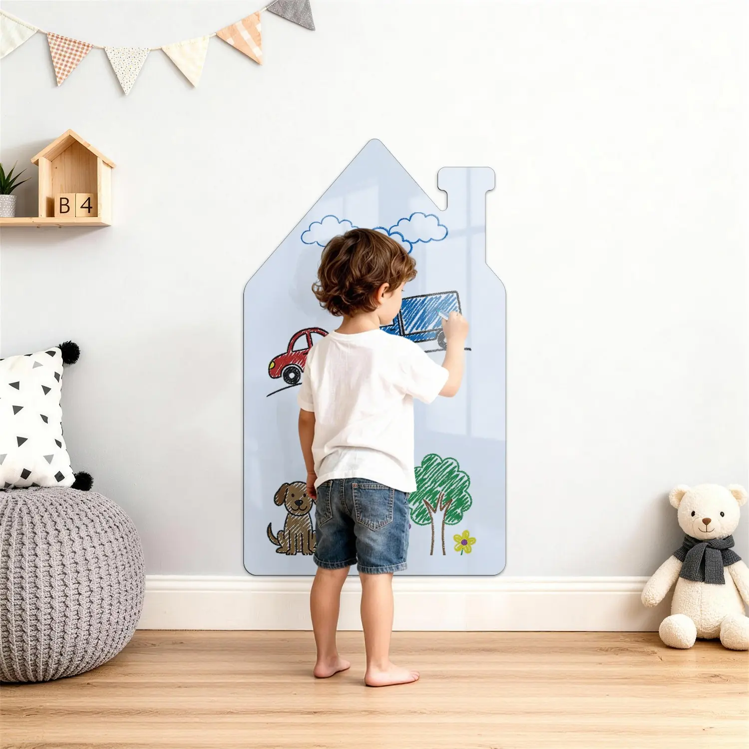 Strong Magnetic Whiteboard Paper, Self-Adhesive & Easy Installation, Ideal for Kids' Rooms & Office Walls, Universal Application