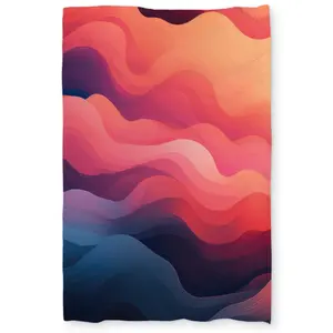 MWW C1DCTXLWN8BJNH Ethereal Smoke Coral Twin Size Extra Long Duvet Cover - Patterned, Decorative, Comfortable, Machine-Washable, Motif Stylish Home Bedding Linens, Patterned Duvet Covers, Decorative Duvet Covers